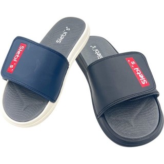 Siebi`s Siebi's SPA-Men Slides Pantoletten Badeschlappen mit Klettverschluss D Schlappen
