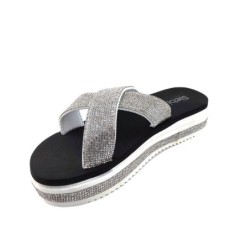 Siebi`s Siebi's Nizza Modische Strandschuhe Badeschuhe Pantoletten mit Plateau Badeschuh