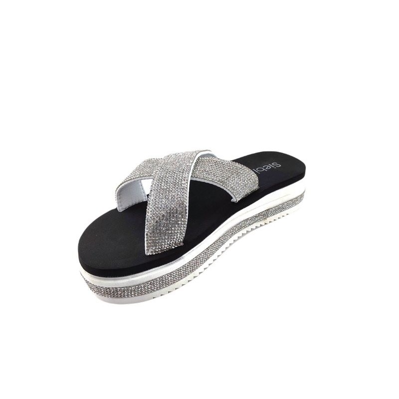 Siebi`s Siebi's Nizza Modische Strandschuhe Badeschuhe Pantoletten mit Plateau Badeschuh