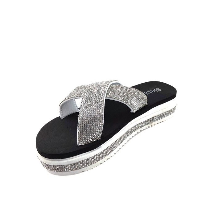 Siebi`s Siebi's Nizza Modische Strandschuhe Badeschuhe Pantoletten mit Plateau Badeschuh