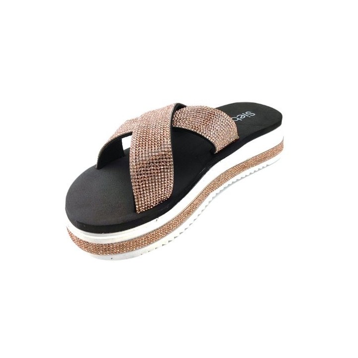 Siebi`s Siebi's Nizza Modische Strandschuhe Badeschuhe Pantoletten mit Plateau Badeschuh