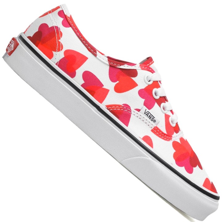 Vans Authentic Valentines Heart True White Fuchsia Purple