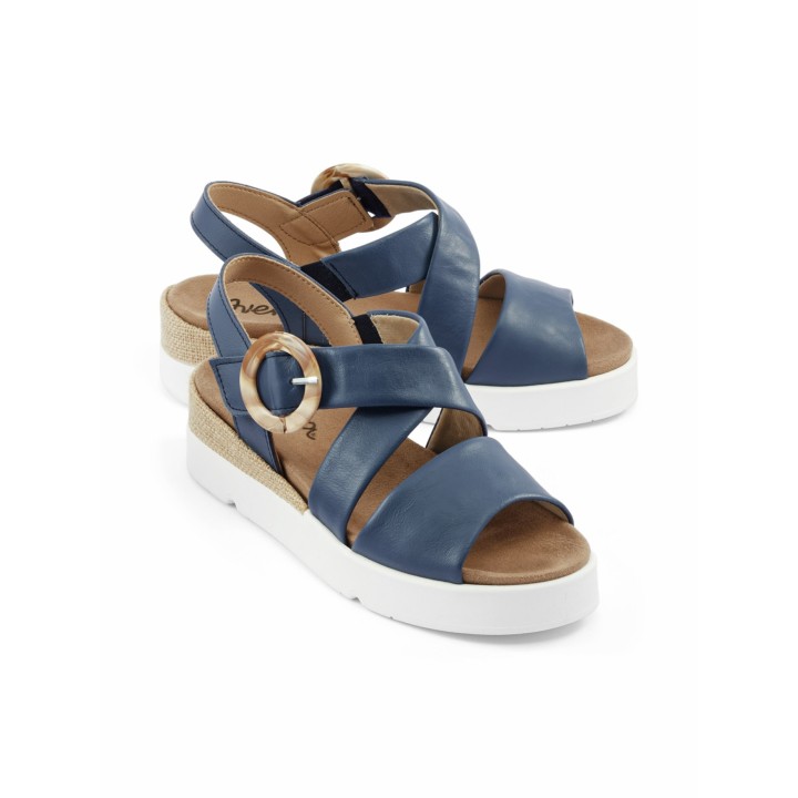 Hallux-Klettsandale Keilabsatz