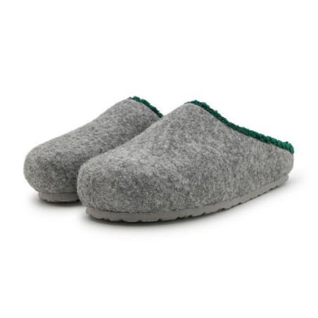 Pantoffelmann Filzclogs mit Fußbett Filzhausschuhe Herren Damen Filz Clog Hausschuhe Hausschuh (1 Paar) für Laminat- und Park