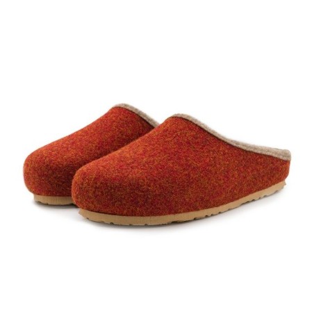 Pantoffelmann Filzclogs mit Fußbett Filzhausschuhe Herren Damen Filz Clog Hausschuhe Hausschuh (1 Paar) für Laminat- und Park
