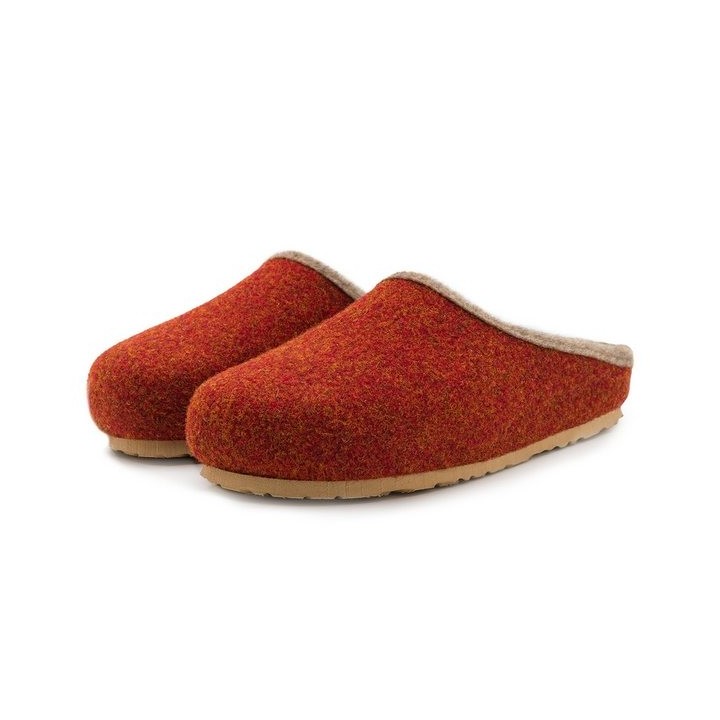 Pantoffelmann Filzclogs mit Fußbett Filzhausschuhe Herren Damen Filz Clog Hausschuhe Hausschuh (1 Paar) für Laminat- und Park