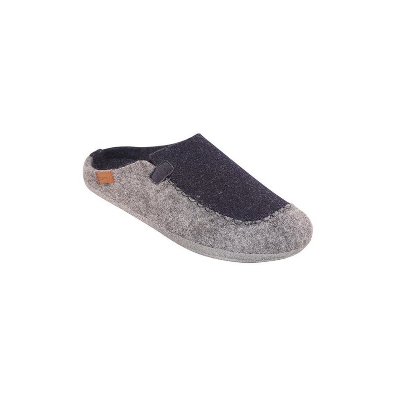 Biosoft Comfort & Easy Walk Biosoft Hausschuhe Herren Größe 42-46 Grau, Hausschuhe mit Fussbett Hausschuh
