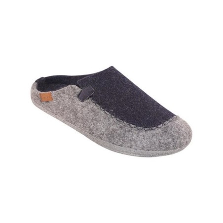Biosoft Comfort & Easy Walk Biosoft Hausschuhe Herren Größe 42-46 Grau, Hausschuhe mit Fussbett Hausschuh