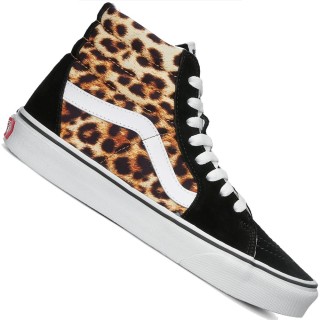 Vans Sk8 Hi Leopard Black True White