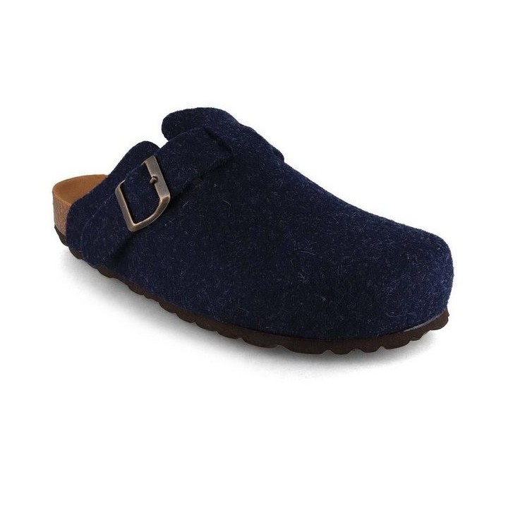 Tuffeln Clogs Filzpantoffeln Feierabend Pantoletten mit Schnalle Hausschuh mit Korkfußbett