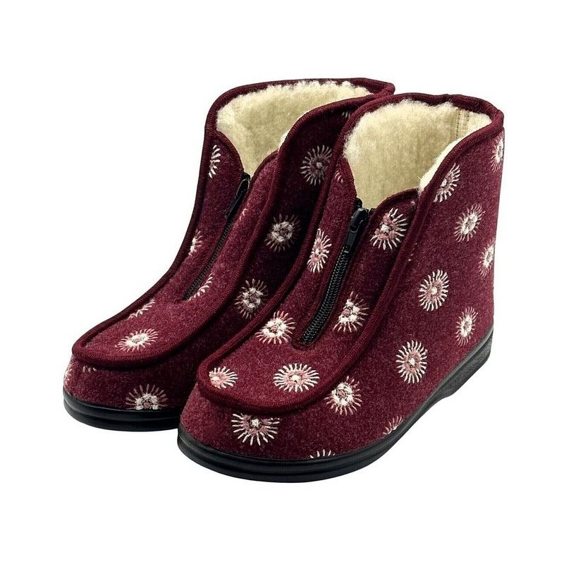 zelbut Winter Hausschuhe Filz Hüttenschuhe Schafwolle Gefüttert Pantoffeln Hausstiefel Schurwolle