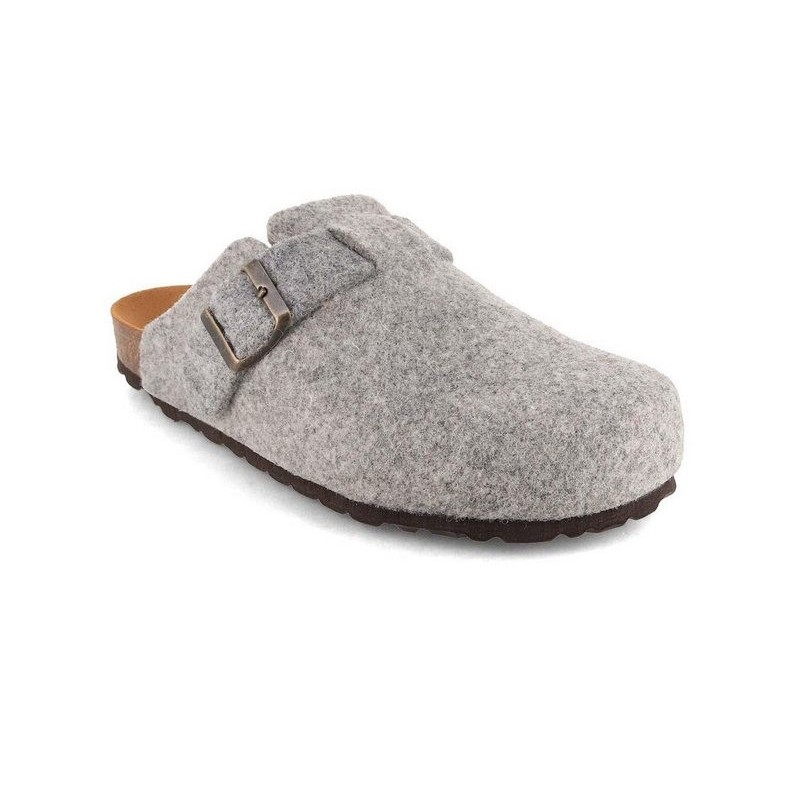 Tuffeln Clogs Filzpantoffeln Feierabend Pantoletten mit Schnalle Hausschuh mit Korkfußbett