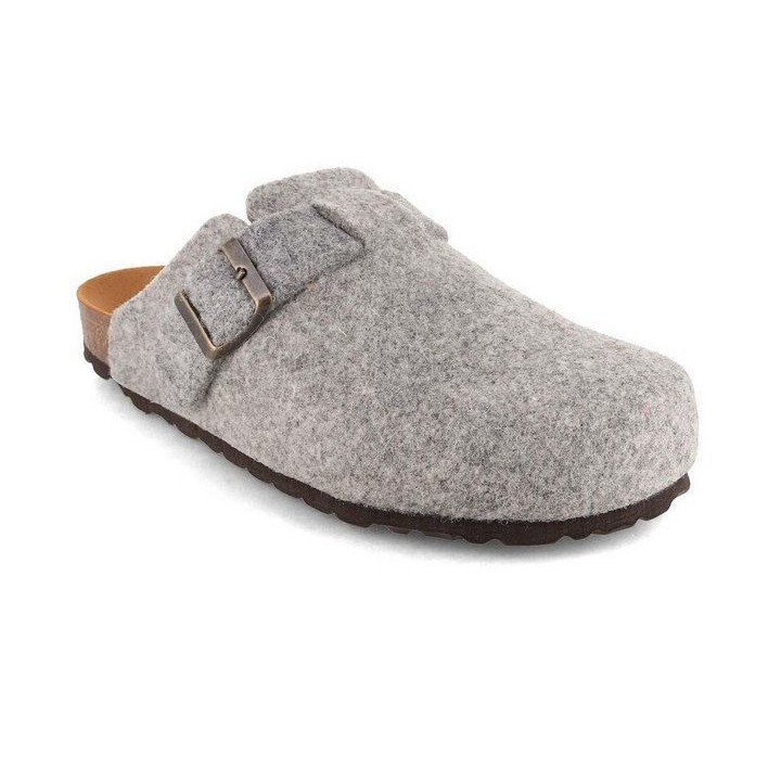 Tuffeln Clogs Filzpantoffeln Feierabend Pantoletten mit Schnalle Hausschuh mit Korkfußbett