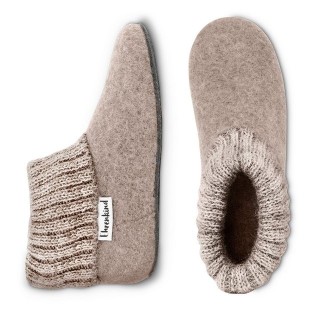 Ehrenkind Gemütliche Kinder-Hausschuhe aus reiner Schurwolle, Rutschfest Hüttenschuhe (atmungsaktiv & temperaturregulierend,