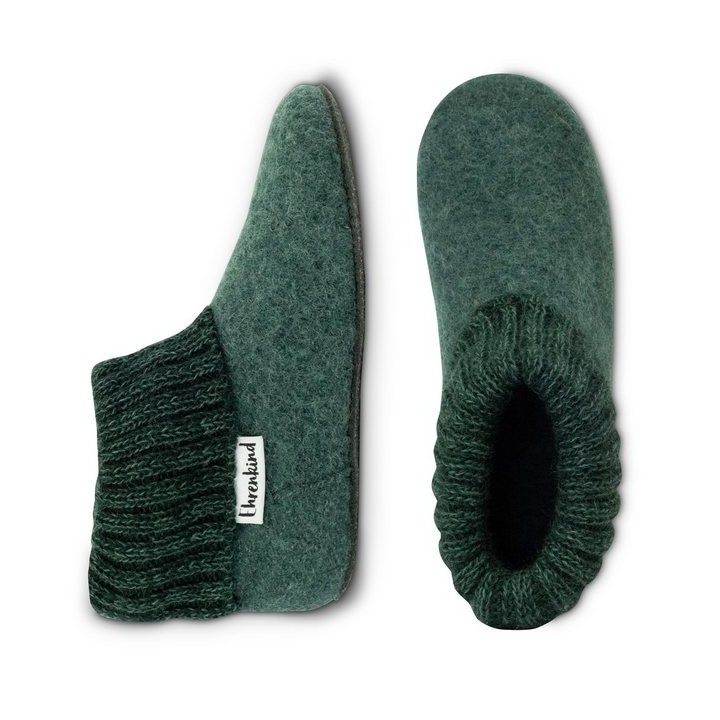 Ehrenkind Gemütliche Kinder-Hausschuhe aus reiner Schurwolle, Rutschfest Hüttenschuhe (atmungsaktiv & temperaturregulierend,