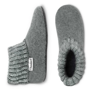 Ehrenkind Gemütliche Kinder-Hausschuhe aus reiner Schurwolle, Rutschfest Hüttenschuhe (atmungsaktiv & temperaturregulierend,