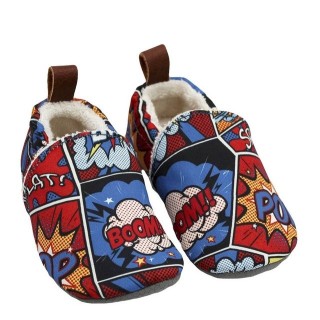 POLOLO Pololo Hausschuhe Barfußschuhe Krabbelschuhe Seaqual Comic Uni Krabbelschuh