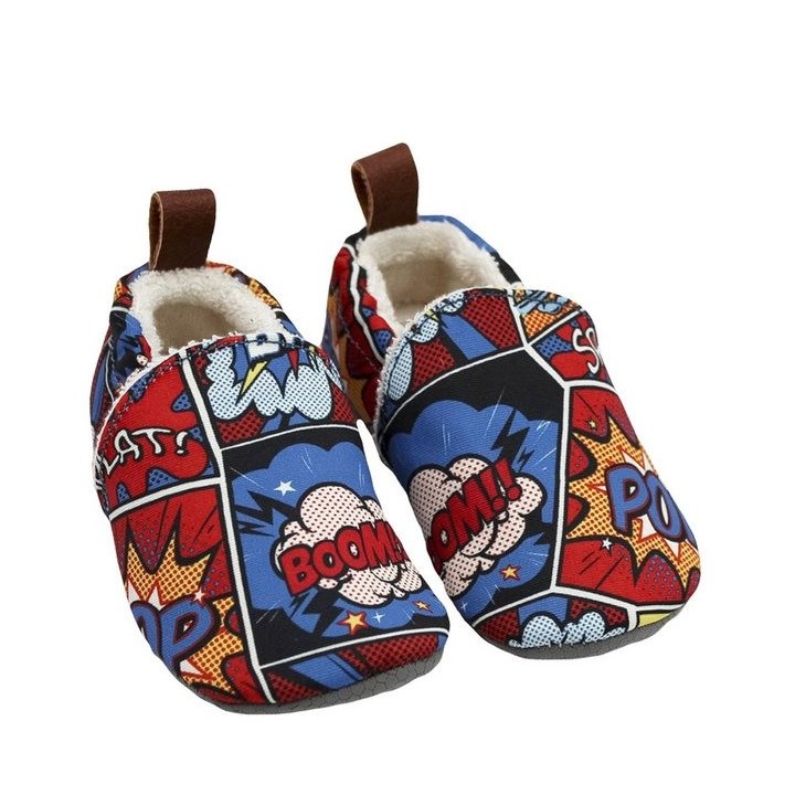 POLOLO Pololo Hausschuhe Barfußschuhe Krabbelschuhe Seaqual Comic Uni Krabbelschuh