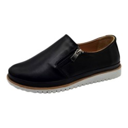Yu&Luk Damen Schuhe Slipper Halbschuh, Schlupfschuh, Freizeitschuh mit Stretch und Reißverschluss