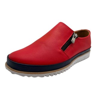 Yu&Luk Damen Schuhe Slipper Halbschuh, Schlupfschuh, Freizeitschuh mit Stretch und Reißverschluss