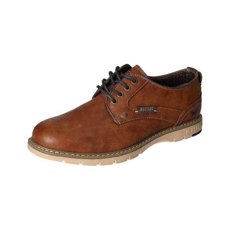 Mustang Shoes Schnürschuh, Freizeitschuh, Halbschuh, Schnürschuh mit Logoschriftzug