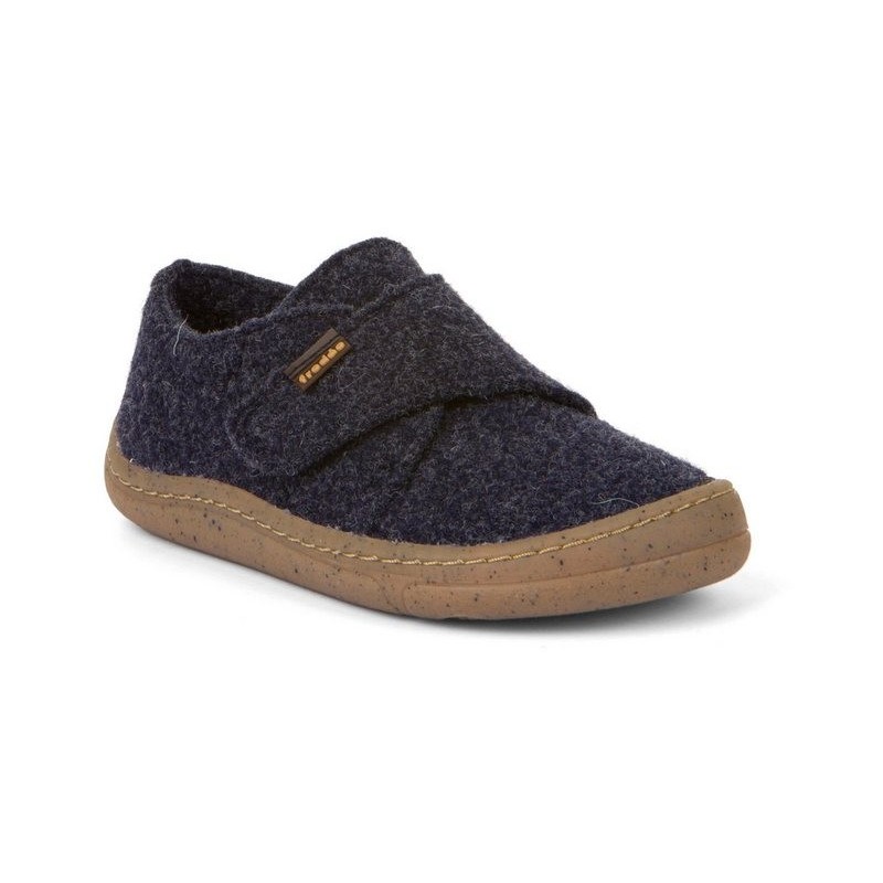 froddo® BAREFOOT WOOLY Hausschuh Klettschuh, Kindergartenschuh mit Wollfutter