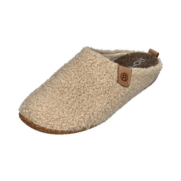 Rohde TIVOLI-D Plüsch 6870 Hausschuh Natur