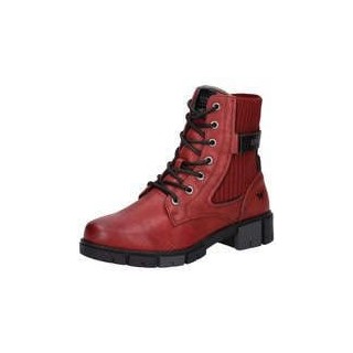 Mustang Schnürstiefelette Damen rot|rot|rot