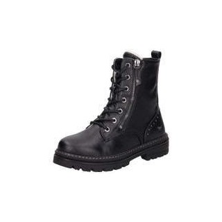 Mustang Schnür Boots Damen schwarz|schwarz|schwarz