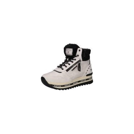Mustang Schnür Bootie Damen weiß|weiß|weiß