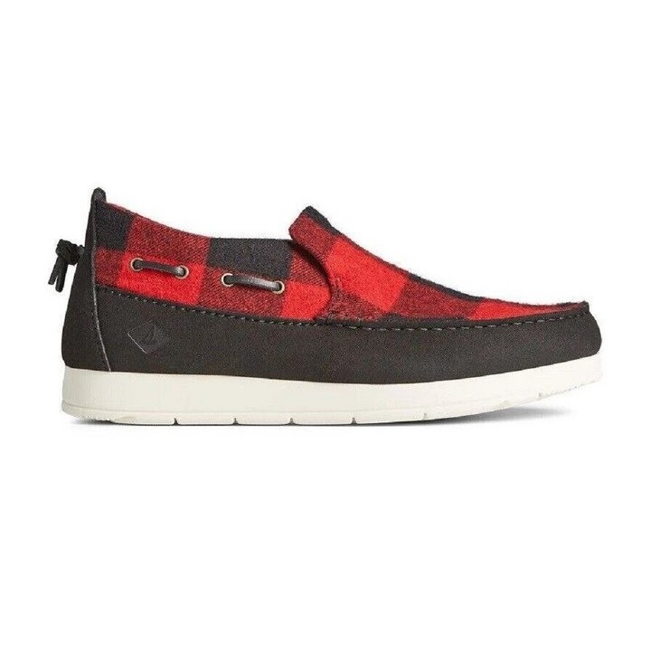 Sperry Moc-Sider Buffalo Check Herren Sneaker Halbschuhe Slip On STS23720 Mokassin