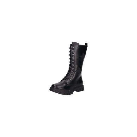 Barbarella Schnürstiefel Mädchen schwarz|schwarz