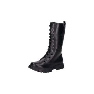 Barbarella Schnürstiefel Mädchen schwarz|schwarz