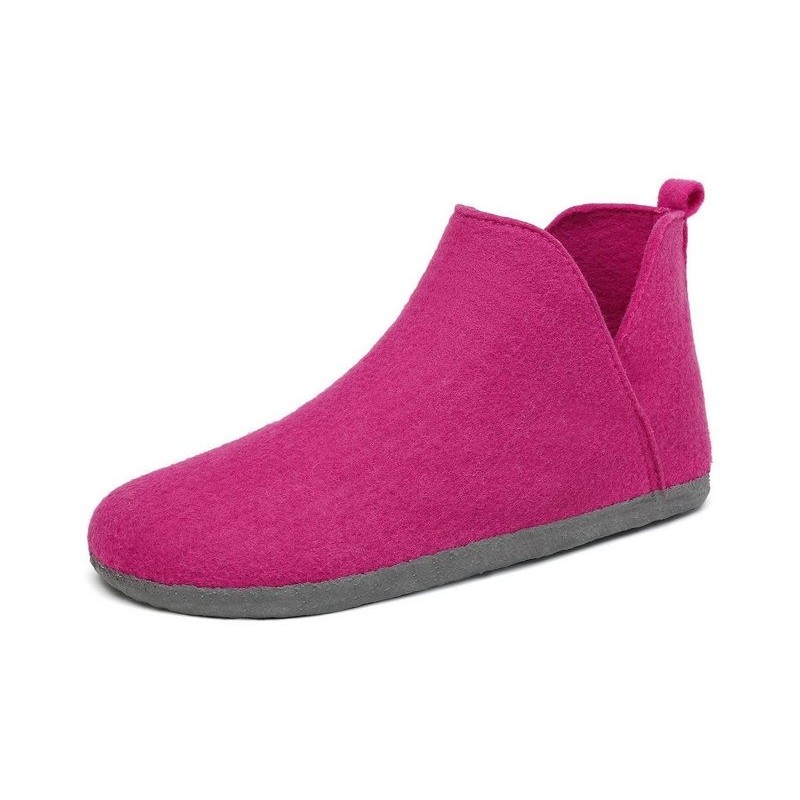 Home & Joy vegan & recycled Comfort Filz unisex Hausschuh (hohe Hüttenschuhe, Fußbett entnehmbar, weich & warm gefüttert, beq