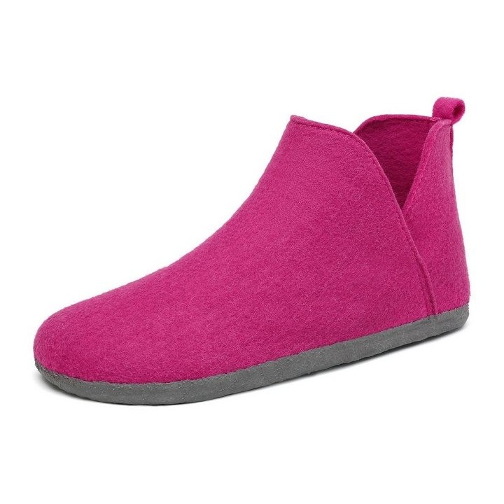 Home & Joy vegan & recycled Comfort Filz unisex Hausschuh (hohe Hüttenschuhe, Fußbett entnehmbar, weich & warm gefüttert, beq