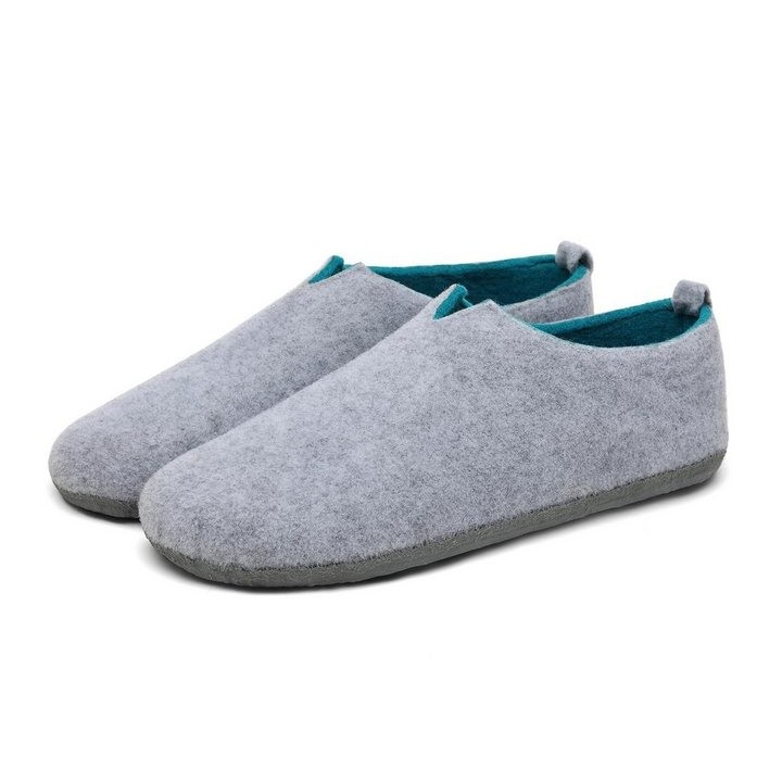 Home & Joy vegan & recycled Comfort Filz unisex Hausschuh (hohe Hüttenschuhe, Fußbett entnehmbar, weich & warm gefüttert, beq