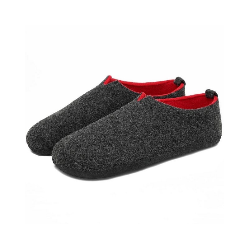 Home & Joy vegan & recycled Comfort Filz unisex Hausschuh (hohe Hüttenschuhe, Fußbett entnehmbar, weich & warm gefüttert, beq