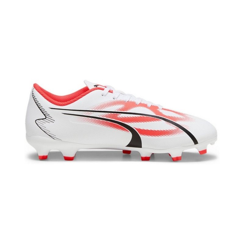 PUMA ULTRA PLAY FG/AG Jr 001 PUMA WHITE-PUMA BLACK-FIRE ORC Fußballschuh