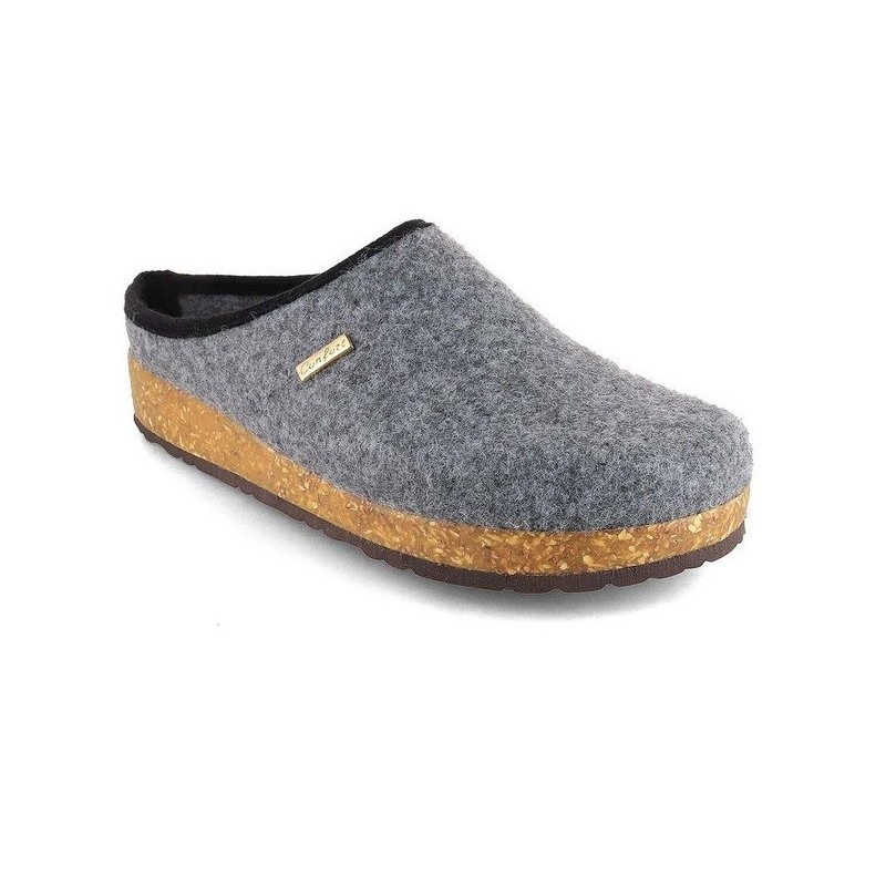 Tuffeln Filz-Pantoffeln Komfort Herren Clogs mit Kork-Fußbett Hausschuh vegan aus 100% Tuf-Felt