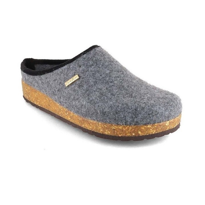 Tuffeln Filz-Pantoffeln Komfort Herren Clogs mit Kork-Fußbett Hausschuh vegan aus 100% Tuf-Felt