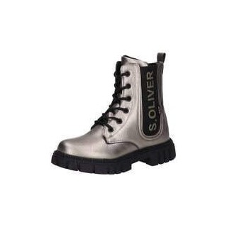 s.Oliver Schnür Boots Mädchen silber|silber|silber|silber