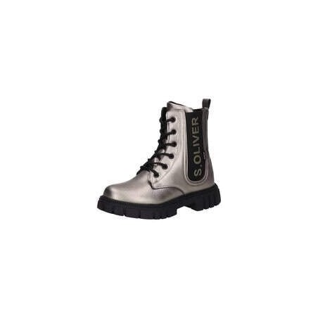 s.Oliver Schnür Boots Mädchen silber|silber|silber|silber