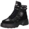 Blauer USA Schnür Boots Damen schwarz|schwarz