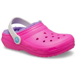 Crocs Classic Lined Clog K Hausschuh, Winterschuh, Pantoffel, Hausschuh mit schwenkbarem Fersenriemen