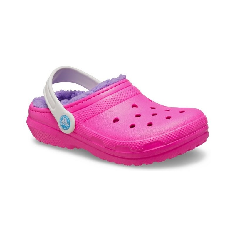 Crocs Classic Lined Clog K Hausschuh, Winterschuh, Pantoffel, Hausschuh mit schwenkbarem Fersenriemen