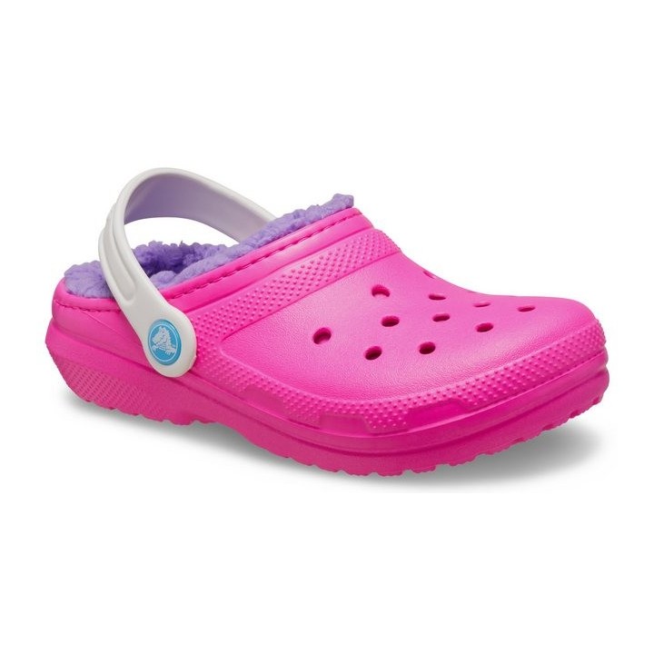Crocs Classic Lined Clog K Hausschuh, Winterschuh, Pantoffel, Hausschuh mit schwenkbarem Fersenriemen