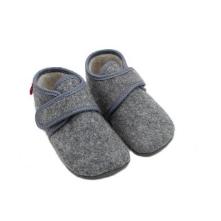 POLOLO Kinderschuhe Cosy, Barfußschuh aus recyceltem Wollfilz (kbT), gefüttert mit Bio-Baumwolle