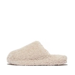 Fitflop iQUSHION D-LUXE PADDED TEDDY SLIPPER MULES Pantoffel Hausschuh, Clog mit Warmfutter