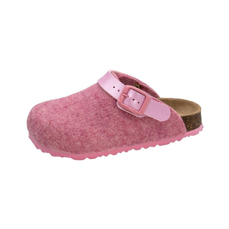 Fischer-Markenschuh Shetland Pantoffel aus Filzloden, mit gepolstertem Lederfußbett