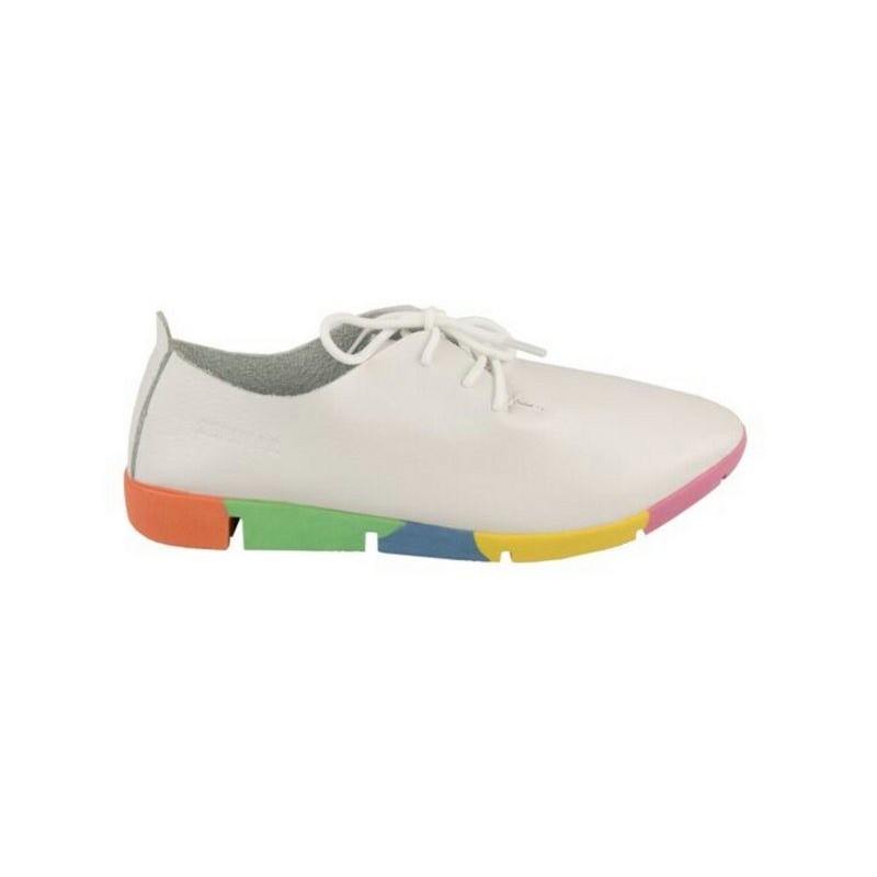 UE Stock Damen Lederschuhe Ledermokassins bequem und farbenfroh Gr. 42 Weiß Mokassin für formelle und alltägliche Anlässe